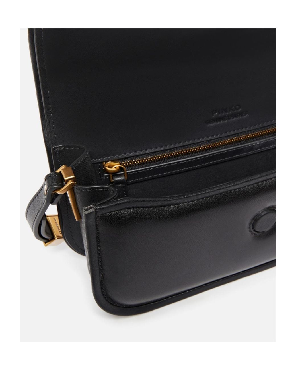Pinko Black Love Birds Small Crossbody Bag