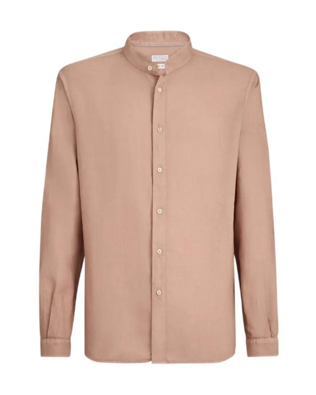 Brunello Cucinelli Pink Garment-Dyed Shirt for men