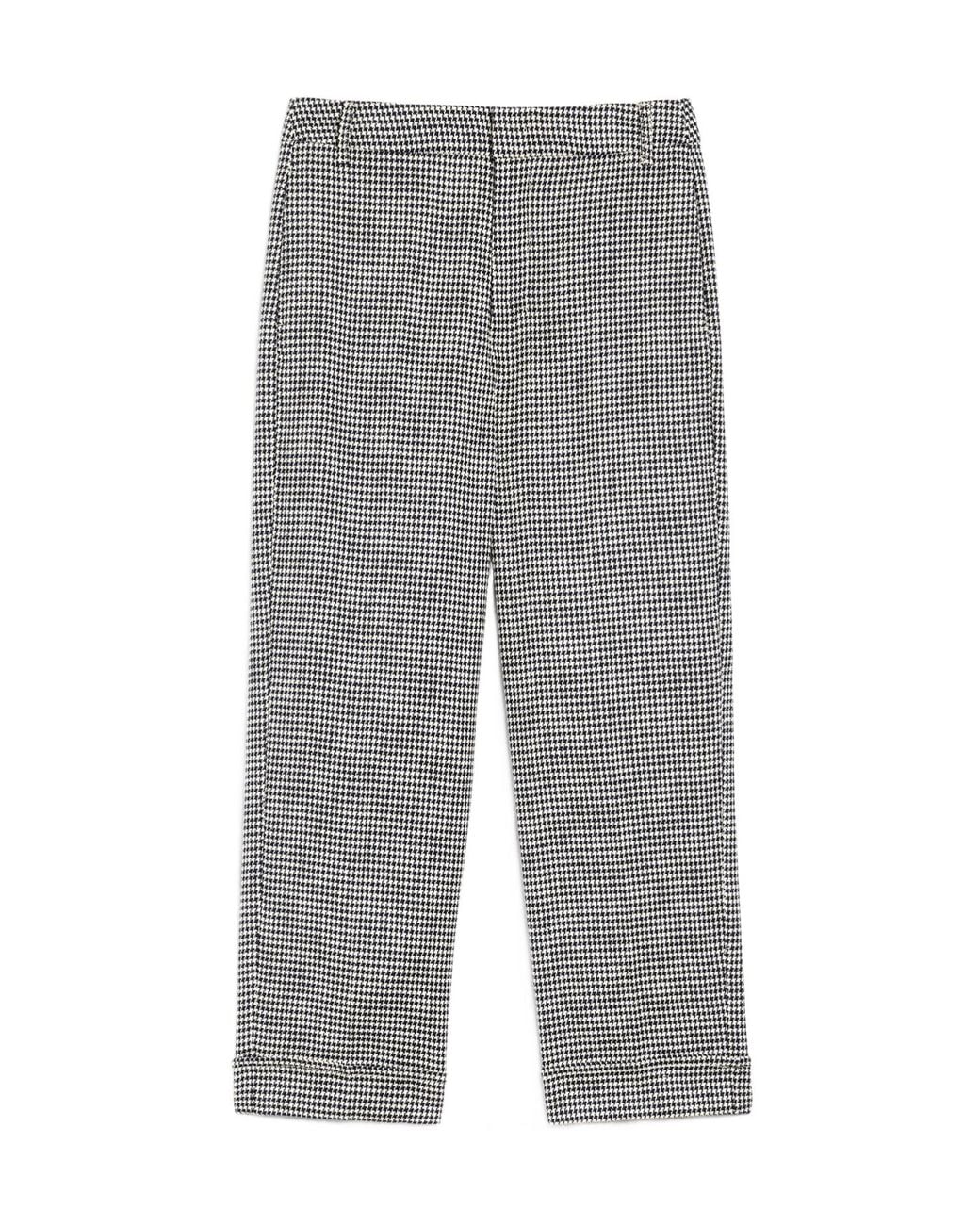 Max Mara Gray Linen And Cotton Basketweave Trousers