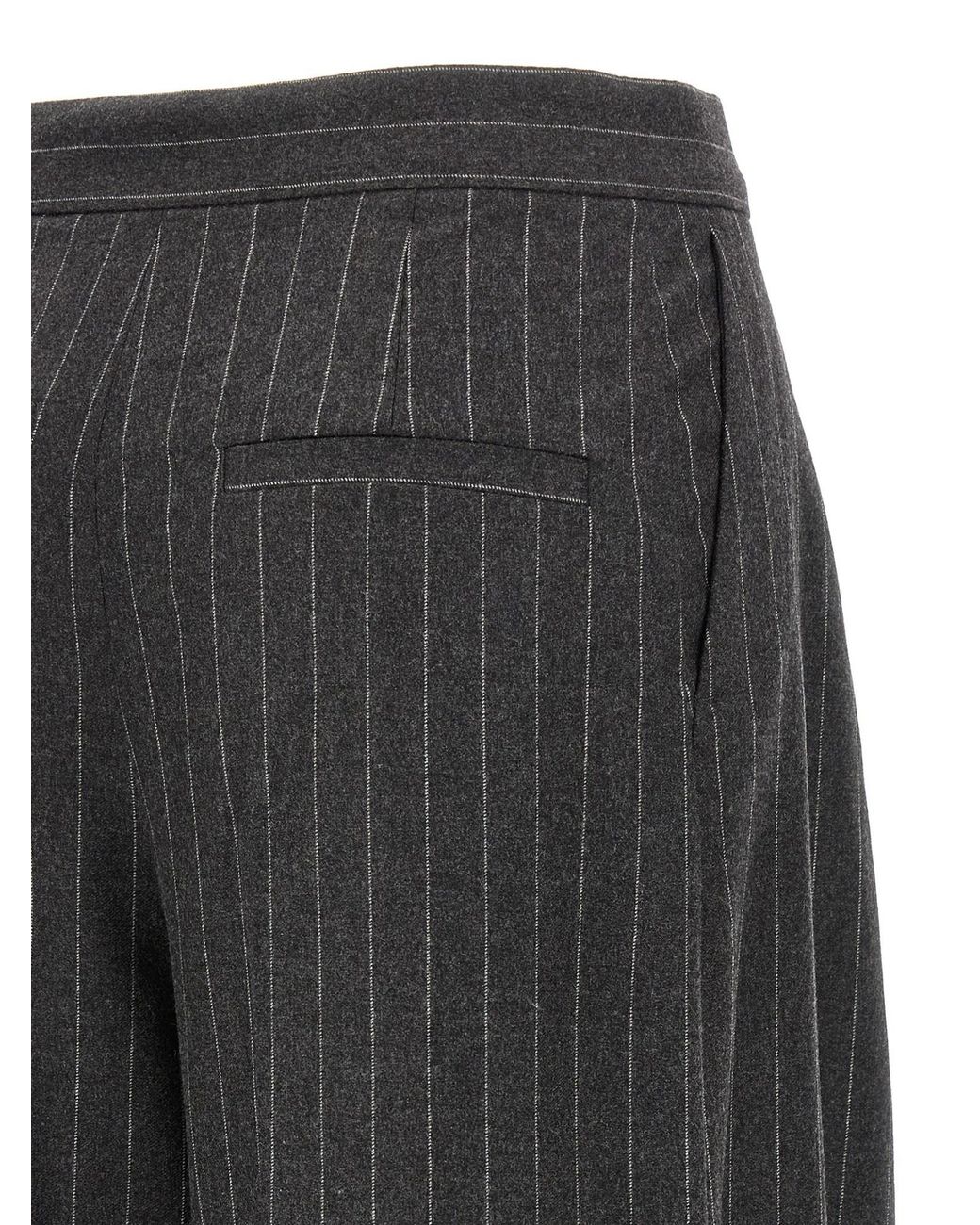 Sportmax Gray Belgio Striped Tailored Trousers