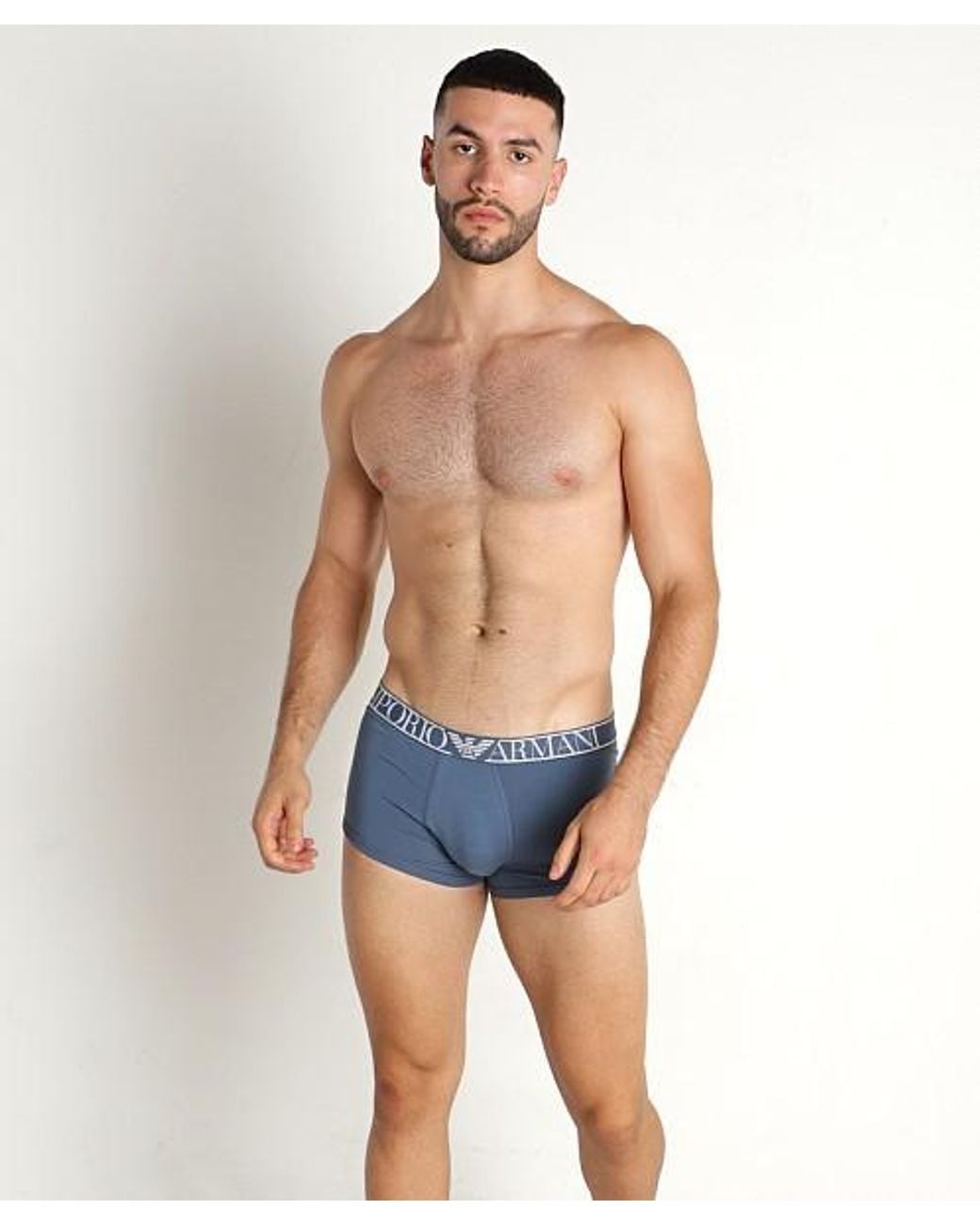 Emporio Armani Blue Elastic Waist Underwear for men