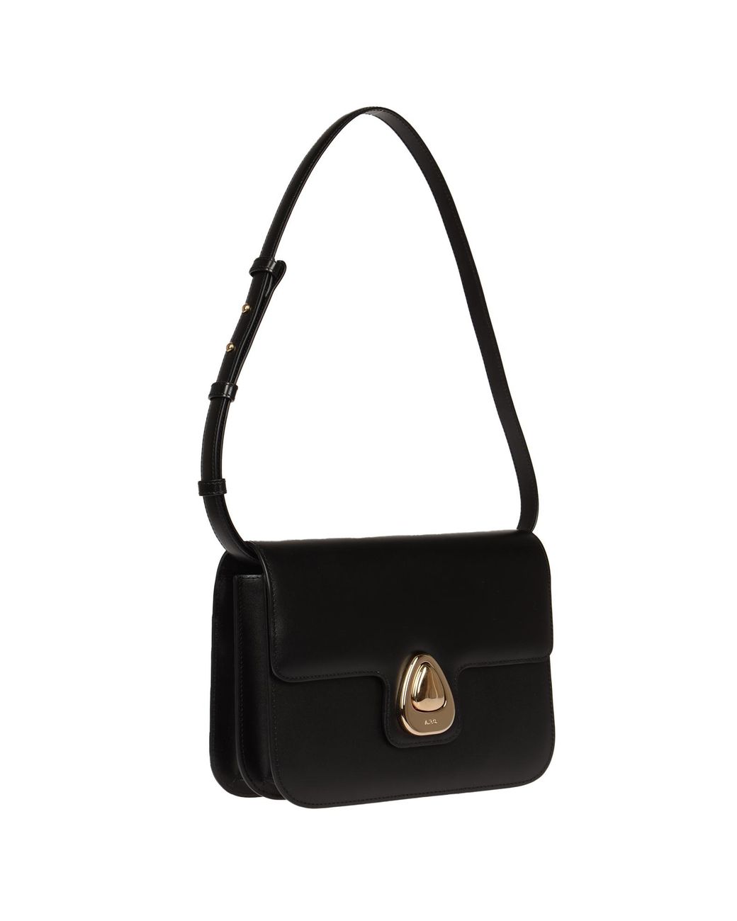 A.P.C. Black Astra Foldover Small Shoulder Bag