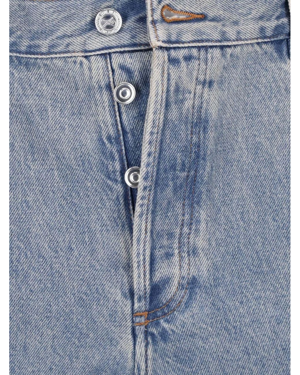 A.P.C. Blue High-Rise Straight-Leg Jeans for men