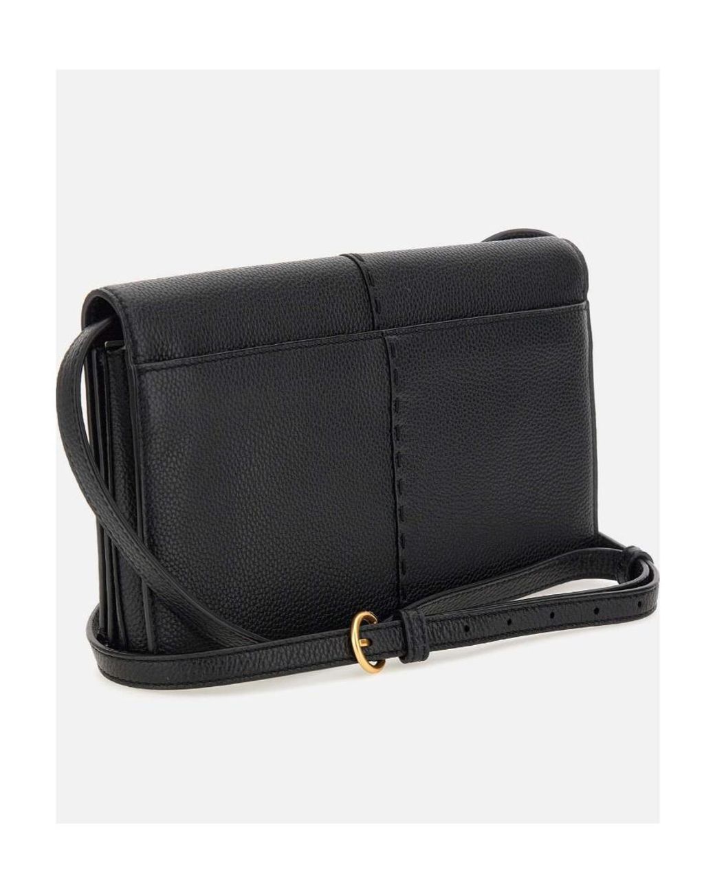Tory Burch Black Logo Plaque Shoulder Bag