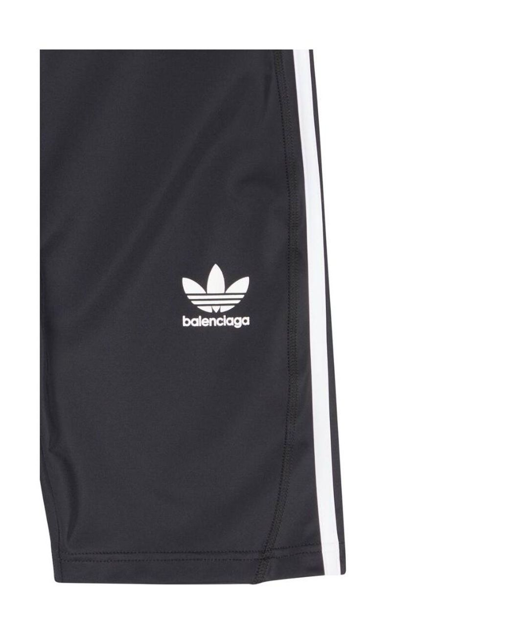 Balenciaga Gray X Adidas Logo Printed Biker Shorts