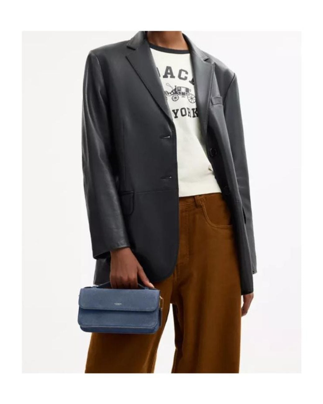 COACH Blue Elora Top Handle Crossbody Bag
