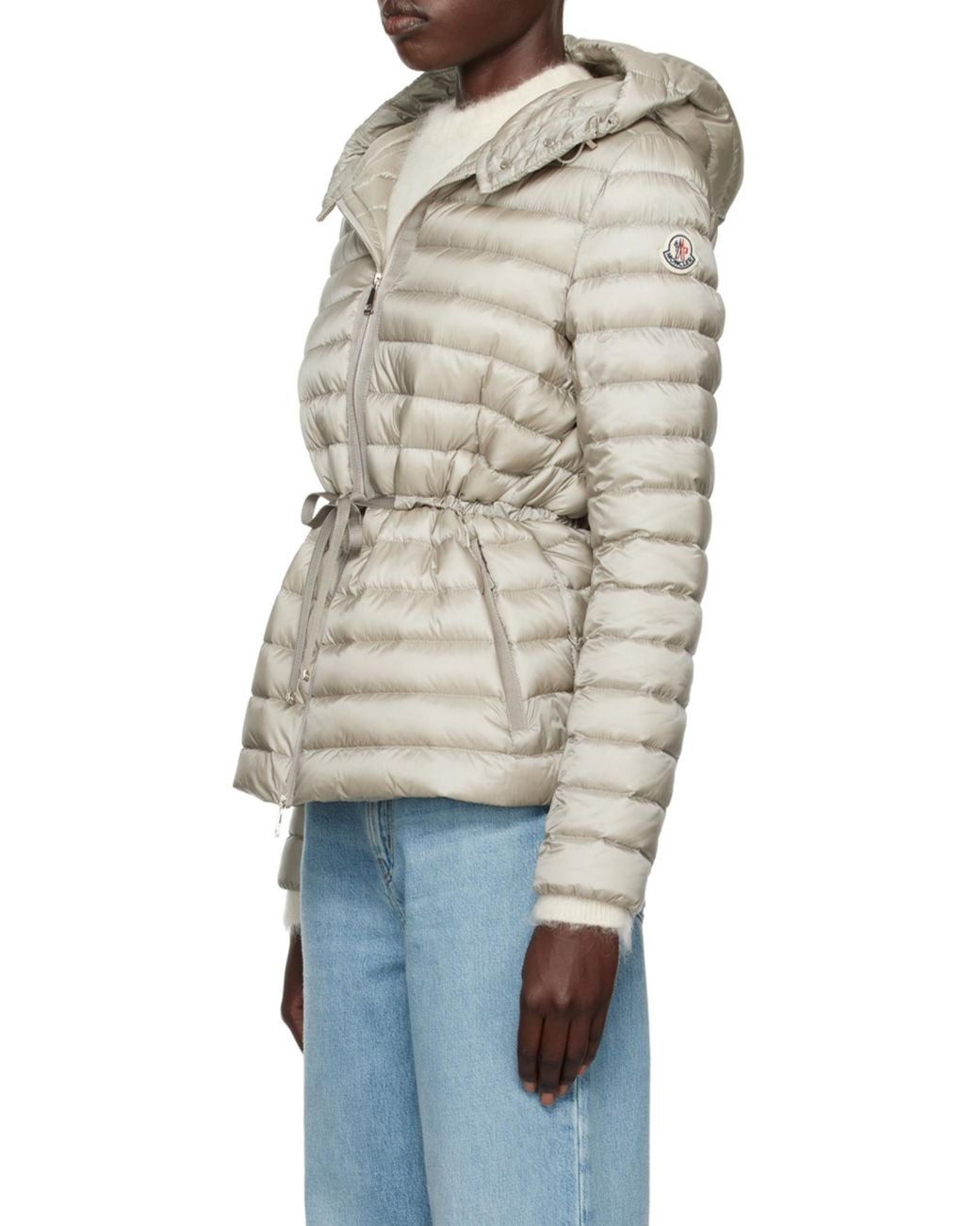 Moncler Gray Raie Short Down Jacket