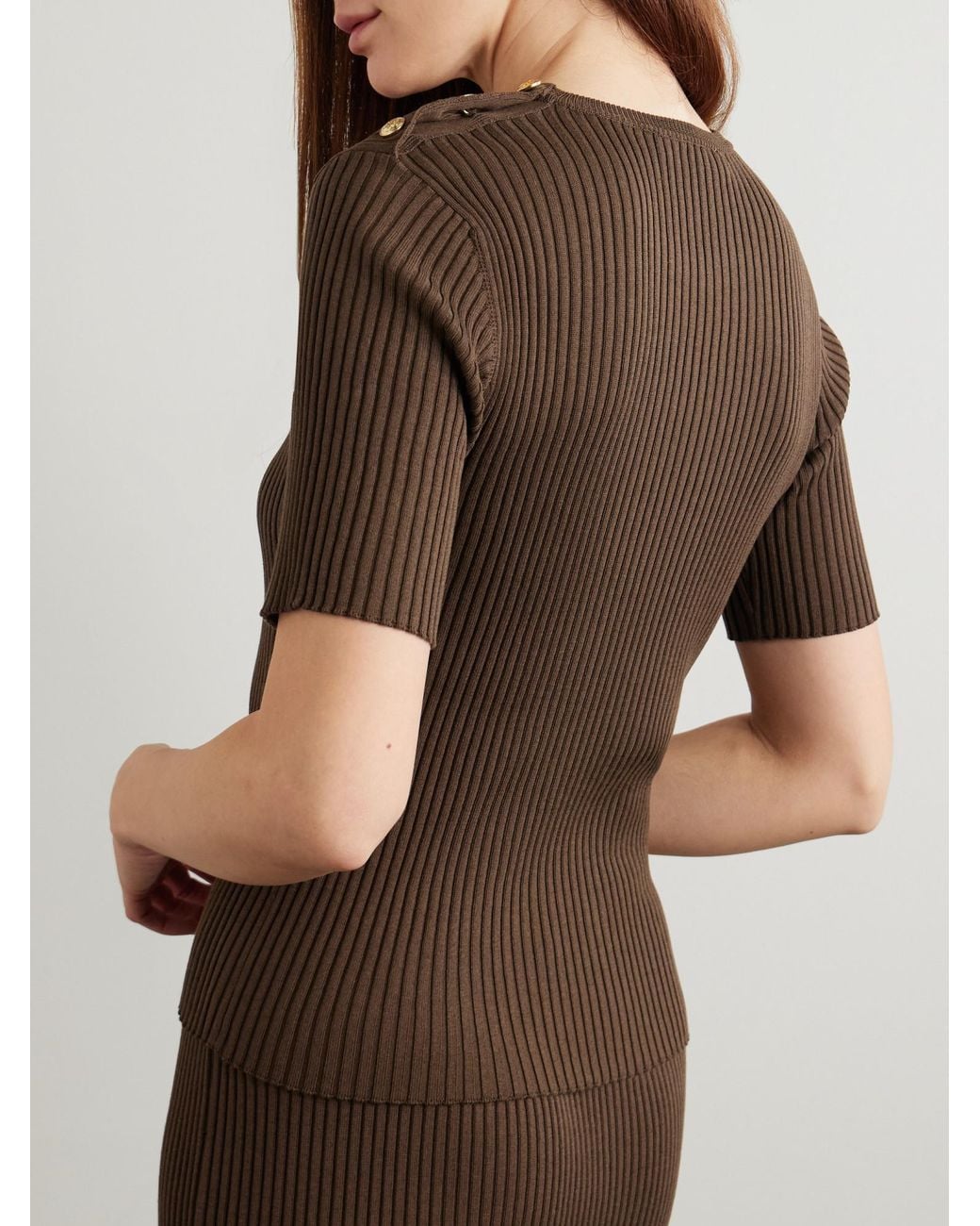 Blazé Milano Brown Short-Sleeved Knitwear