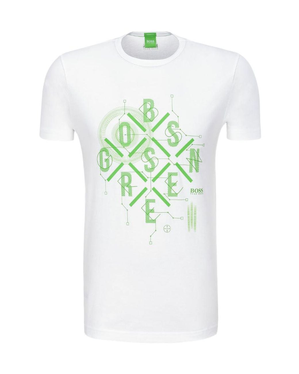 Boss White Logo Details T-Shirt for men
