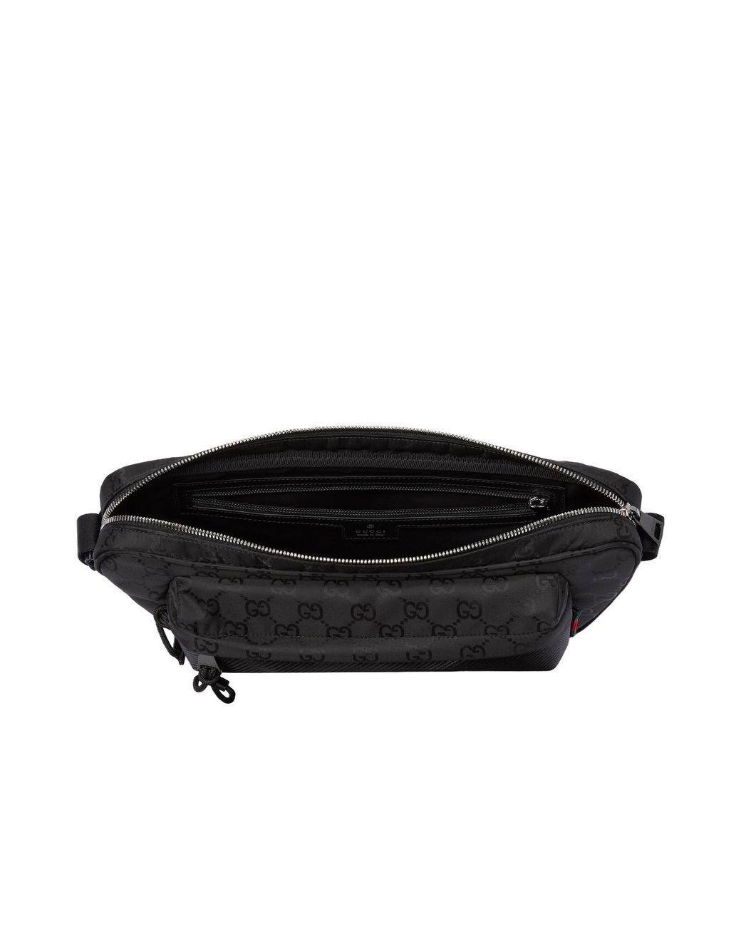 Gucci Black Nexus Logo Detailed Large Slingbag for men