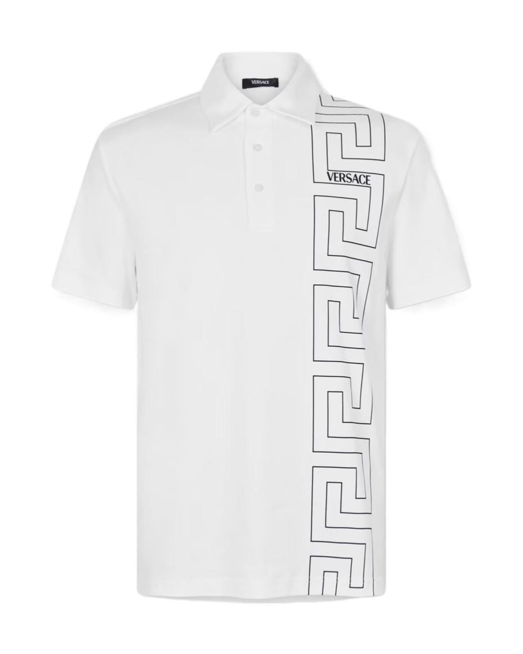 Versace White Grec Tp Polo Sn00 for men
