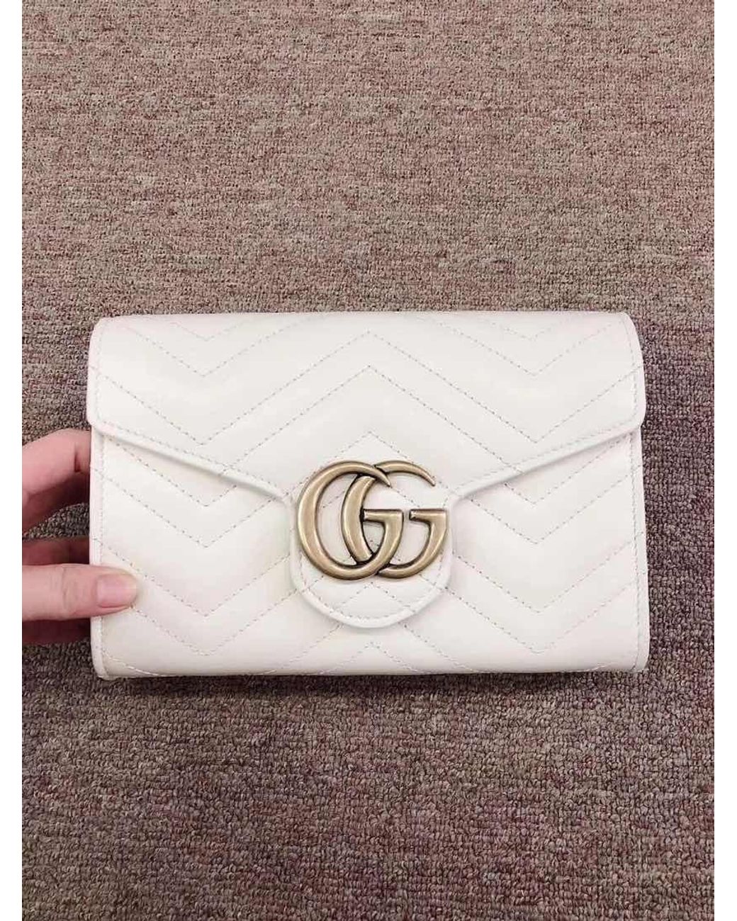 Gucci Pink Gg Marmont Quilted Woc