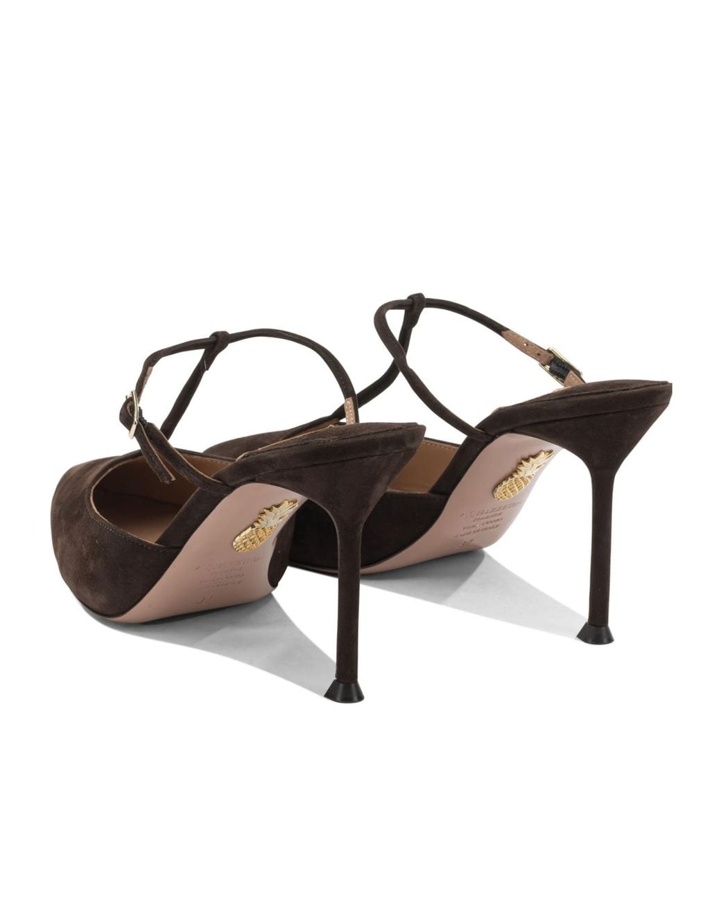Aquazzura Brown Sorbonne Mules