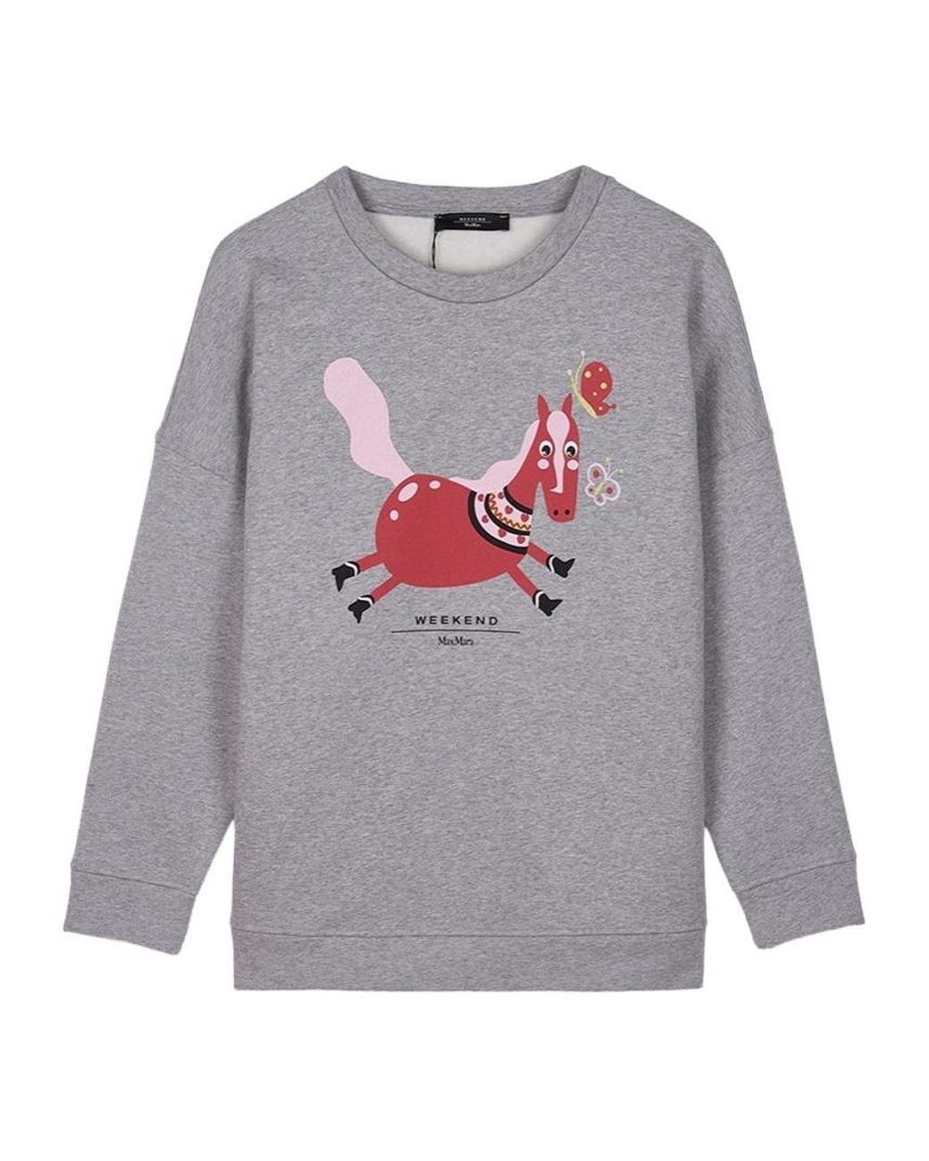 Weekend by Maxmara Gray Long-Sleeved Sweatshirt