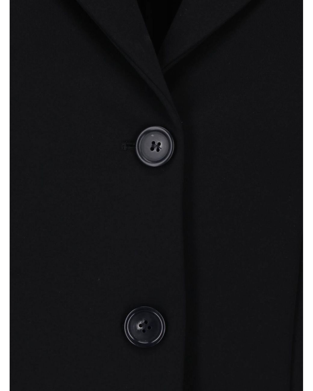 Sportmax Black Notched-Lapels Single-Breasted Blazer