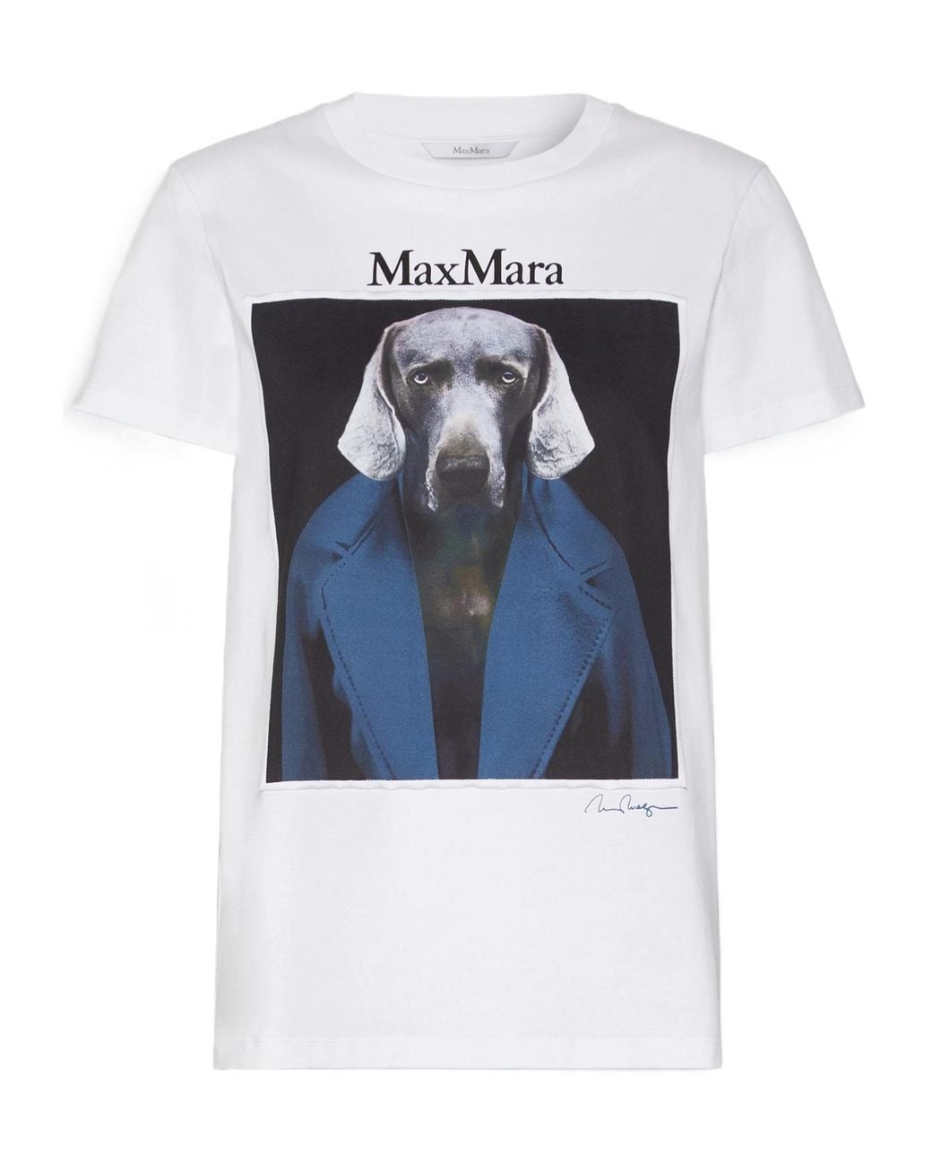 Max Mara Blue Dog Print T-Shirt