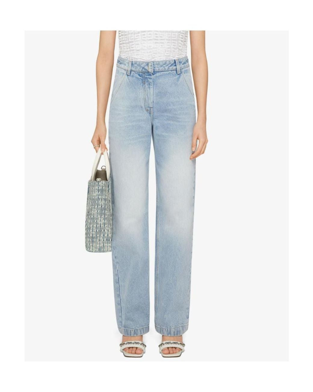 Givenchy Blue Oversized Boyfriend Jeans