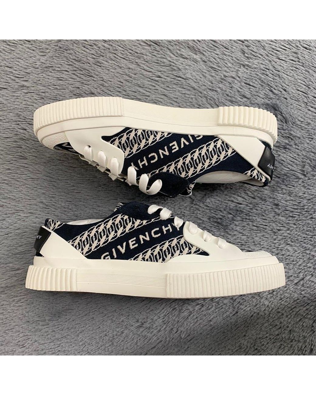 Givenchy White Chain Tennis Sneakers