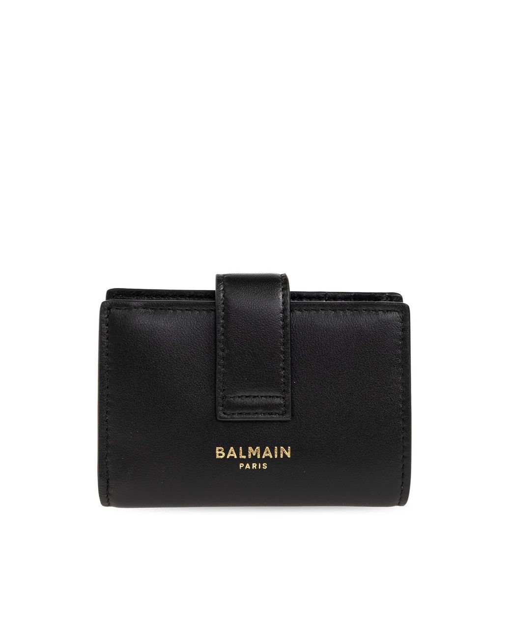 Balmain Black Leather Wallet for men