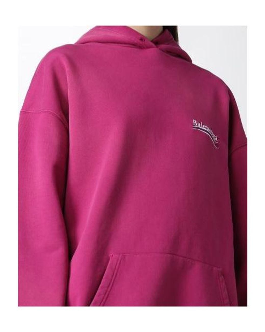 Balenciaga Pink Political Campaign Medium Fit Hoodie
