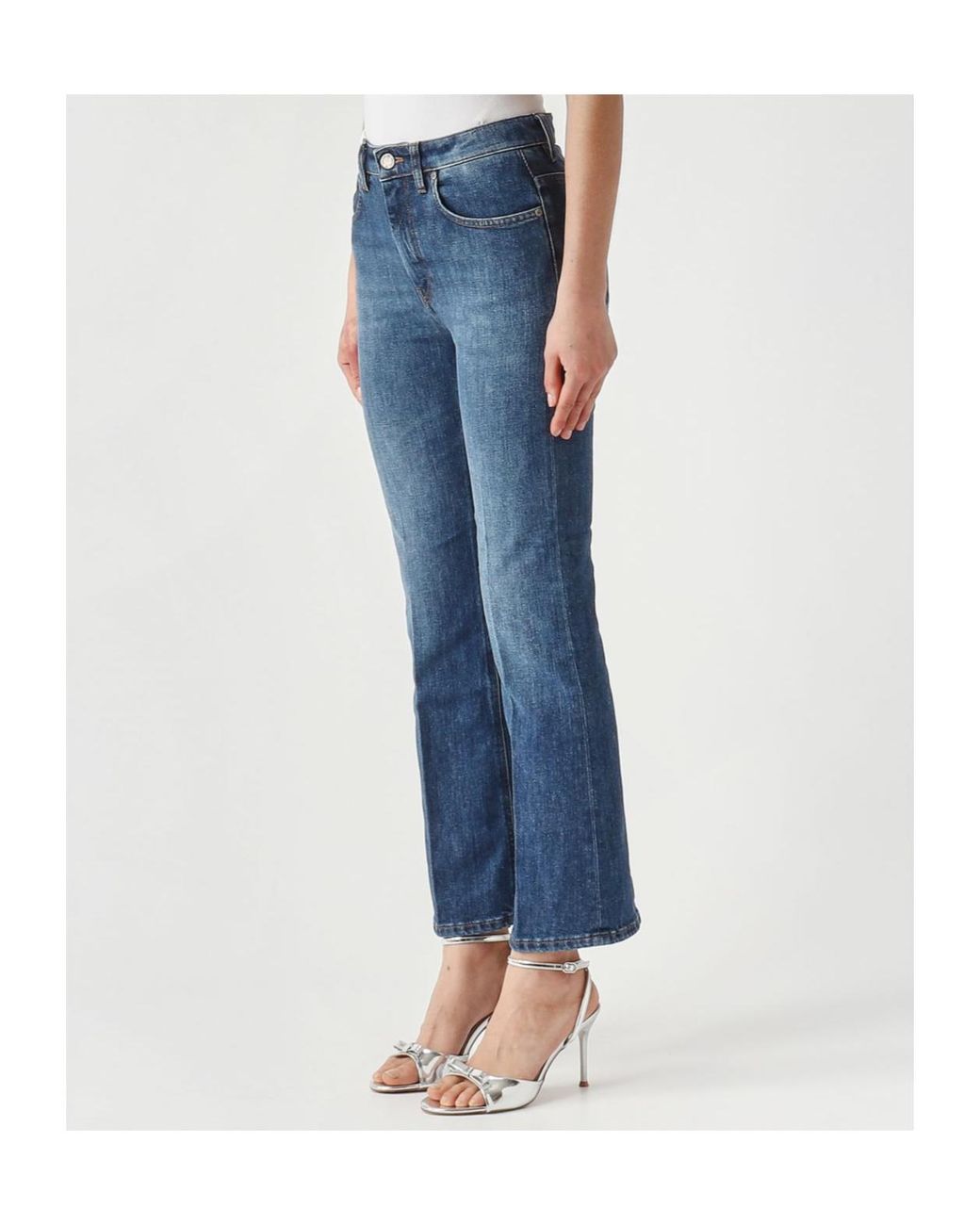 Pt Pantaloni Blue Pt Torino Mid-Rise Straight-Leg Jeans