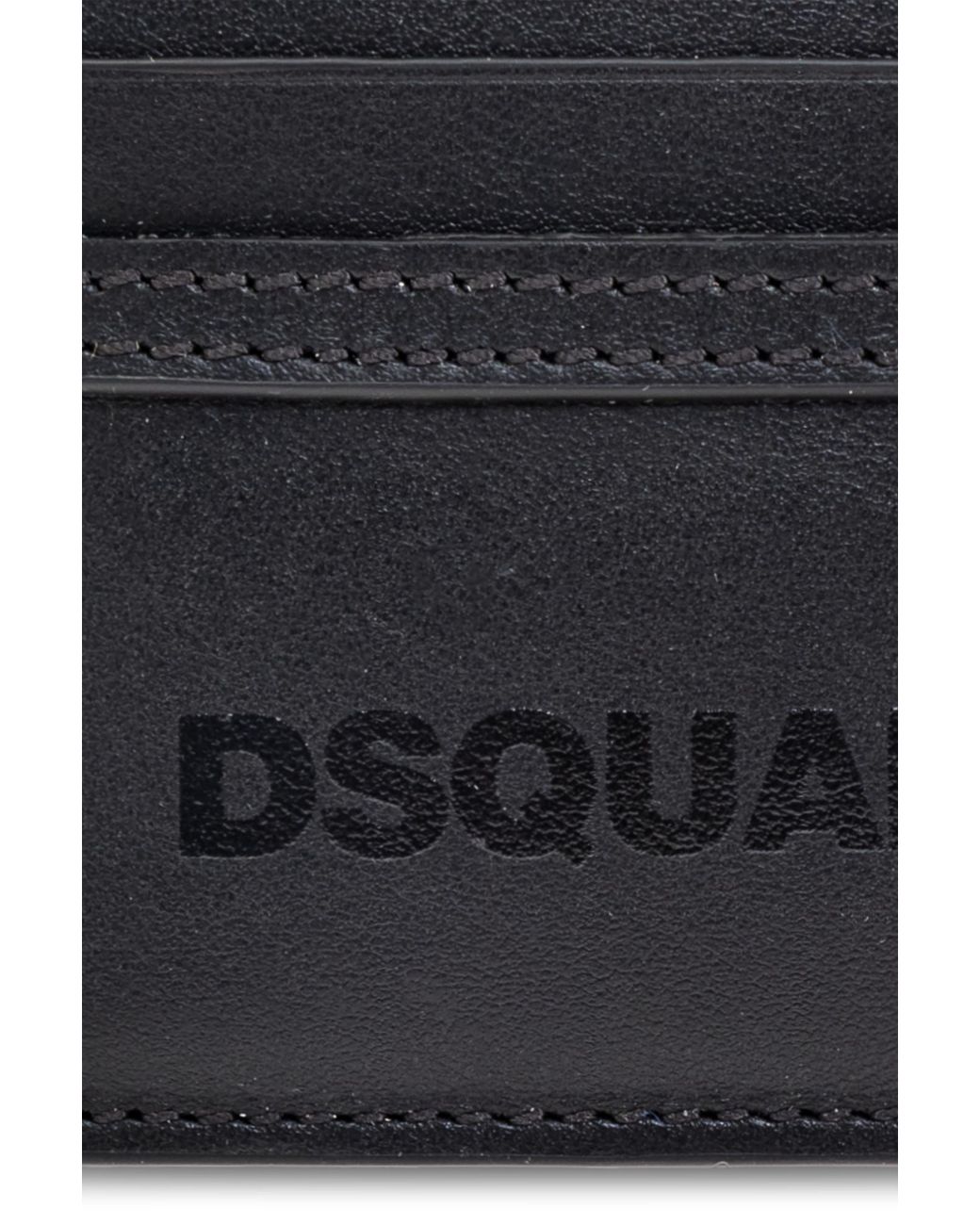DSquared² Black Dsquared Logo-Printed Credit Card Holder for men