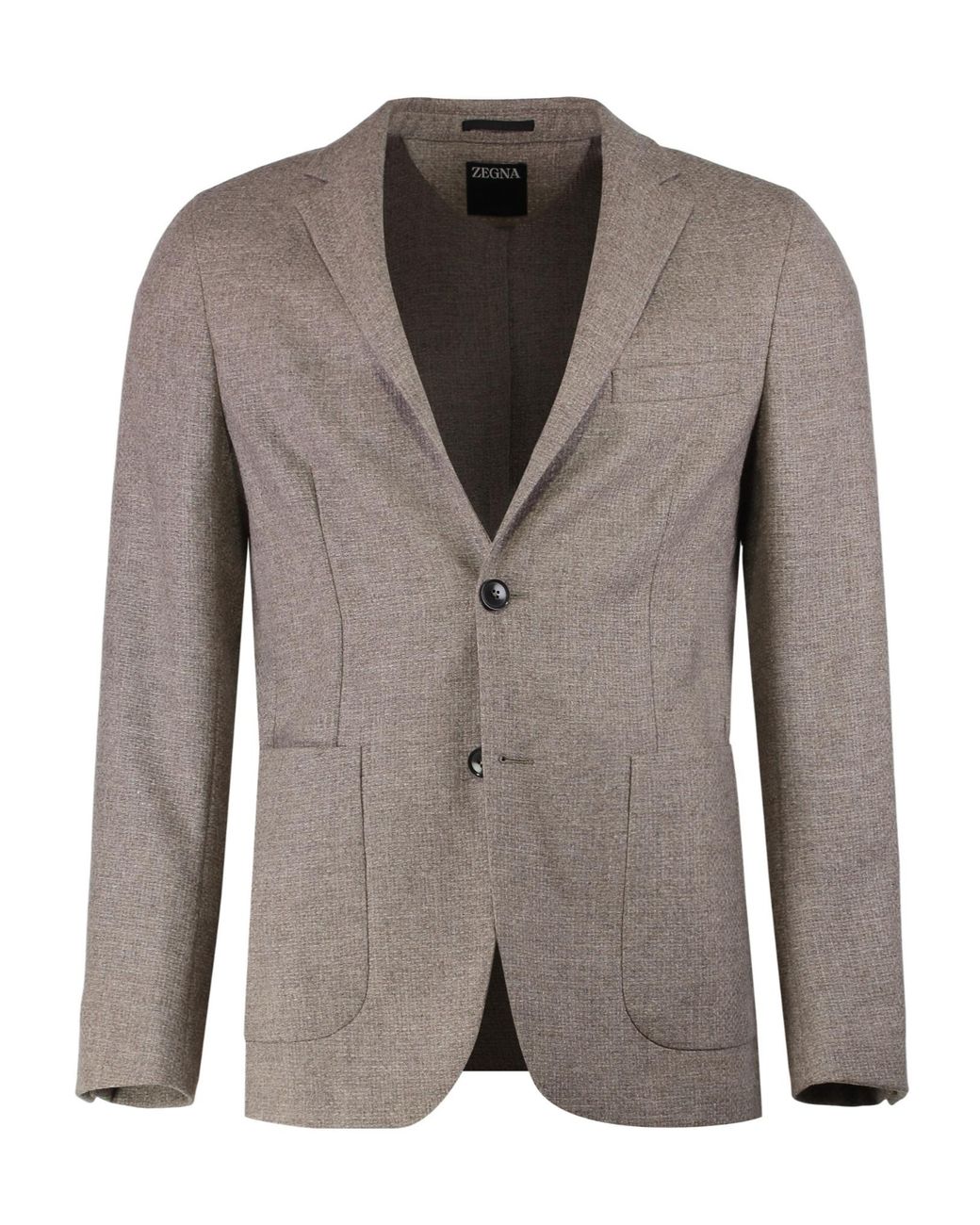 Zegna Brown Single-Breasted Tailored Blazer for men