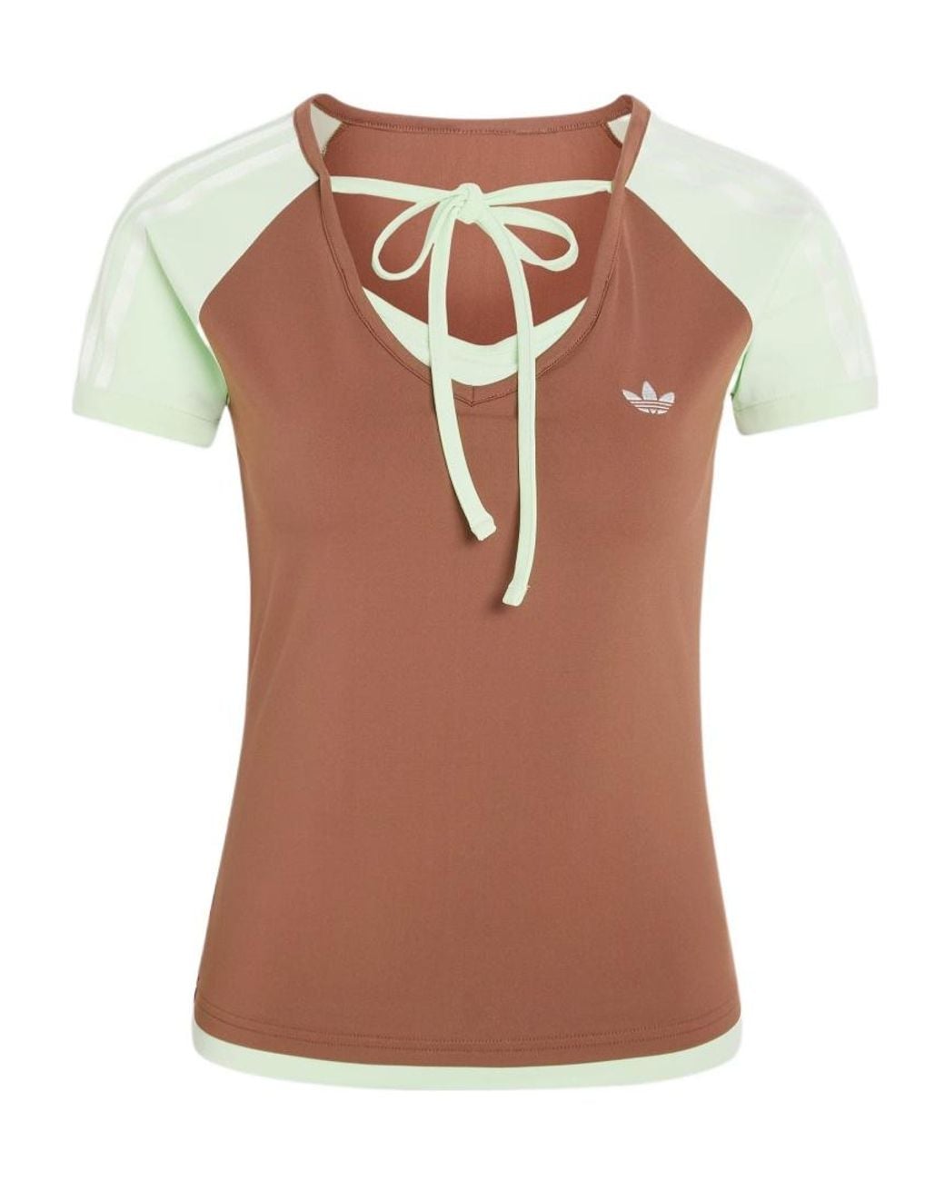 Adidas Originals Brown Cut-Out Logo T-Shirt