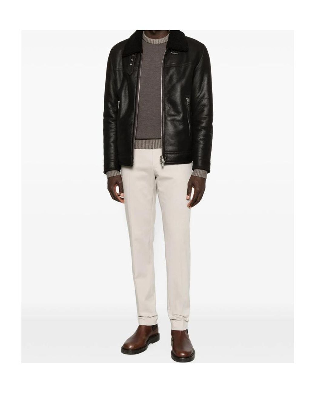 Incotex White Slim-Fit Tailored Trousers for men