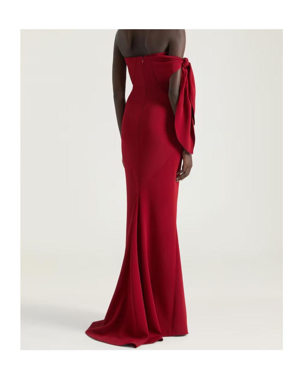 Givenchy Red Long Evening Bustier Dress