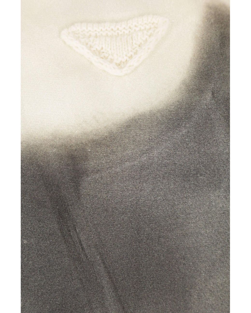 Prada Gray Tie-Dyed V-Neck Sleeveless Blouse