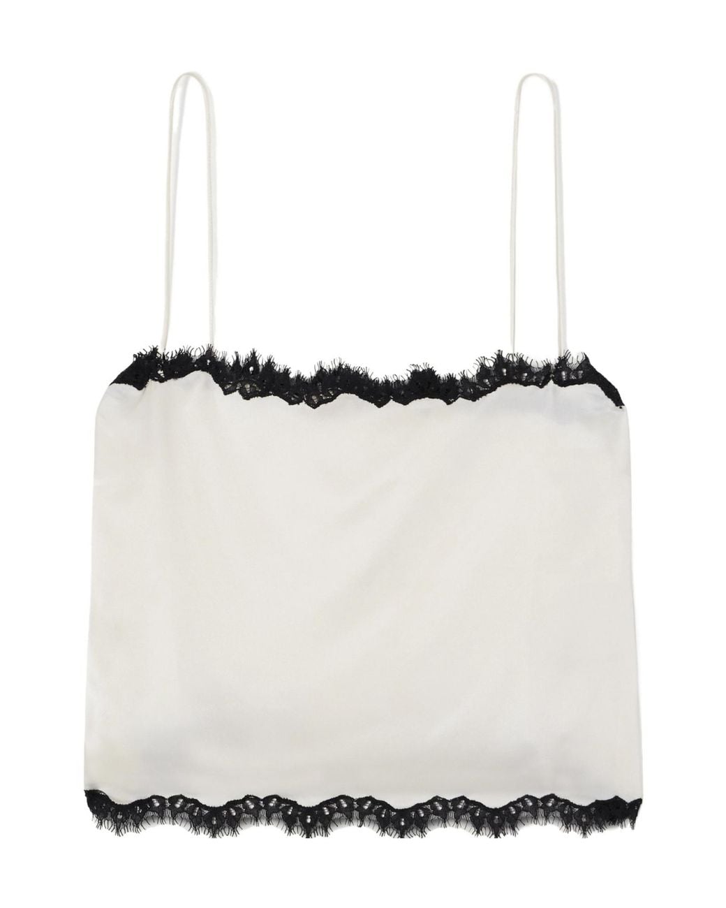 Doen White Square Neck Lace Top