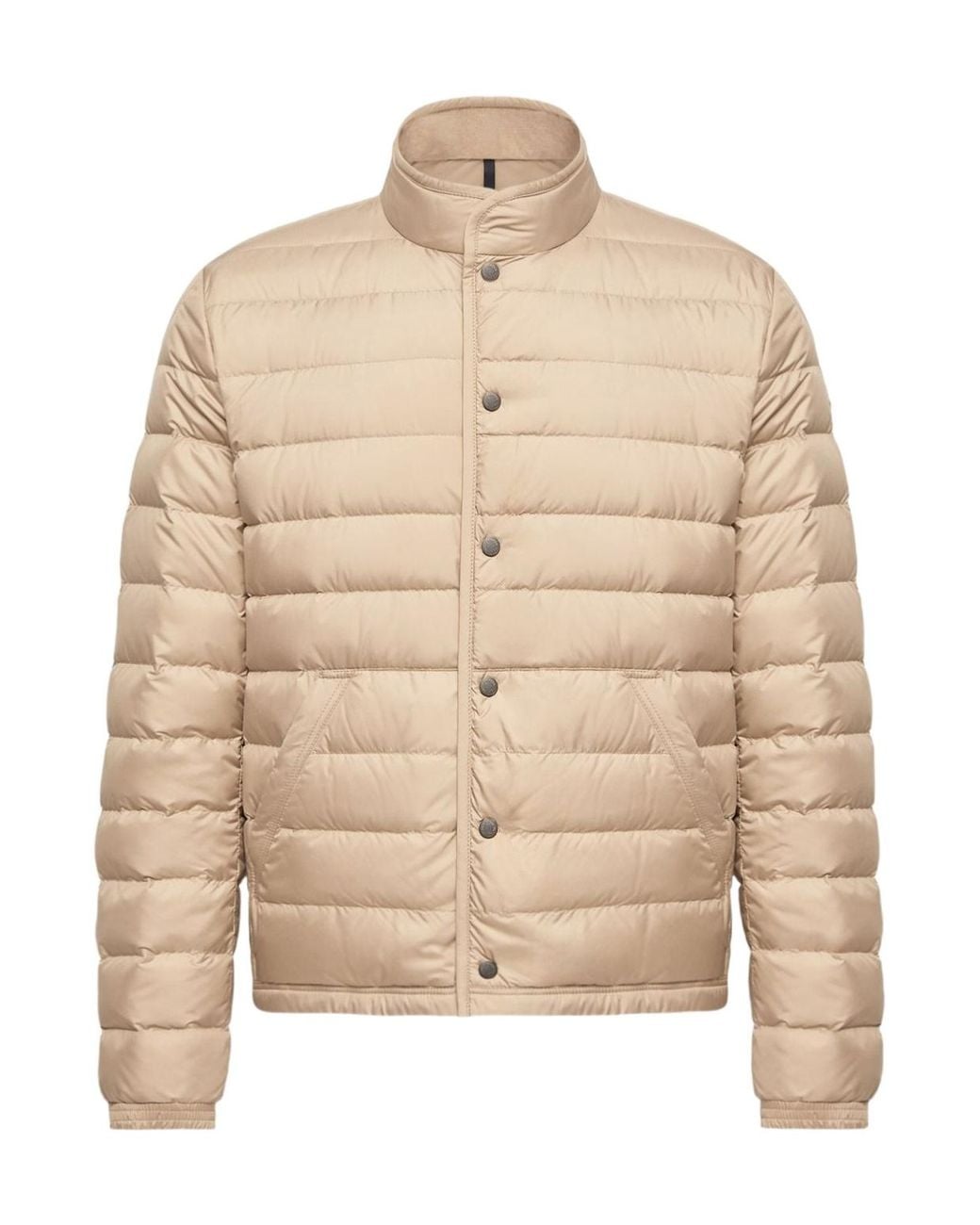 Moncler Natural Clorin Stand-Collar Padded Jacket for men