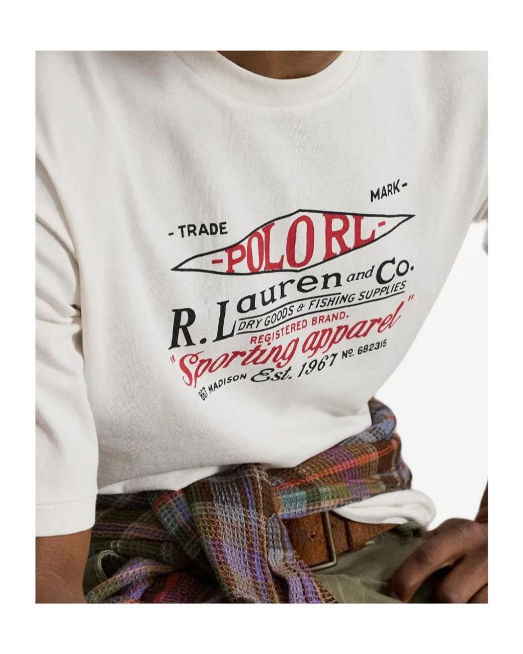 Polo Ralph Lauren White Graphic Relaxed T-Shirt for men