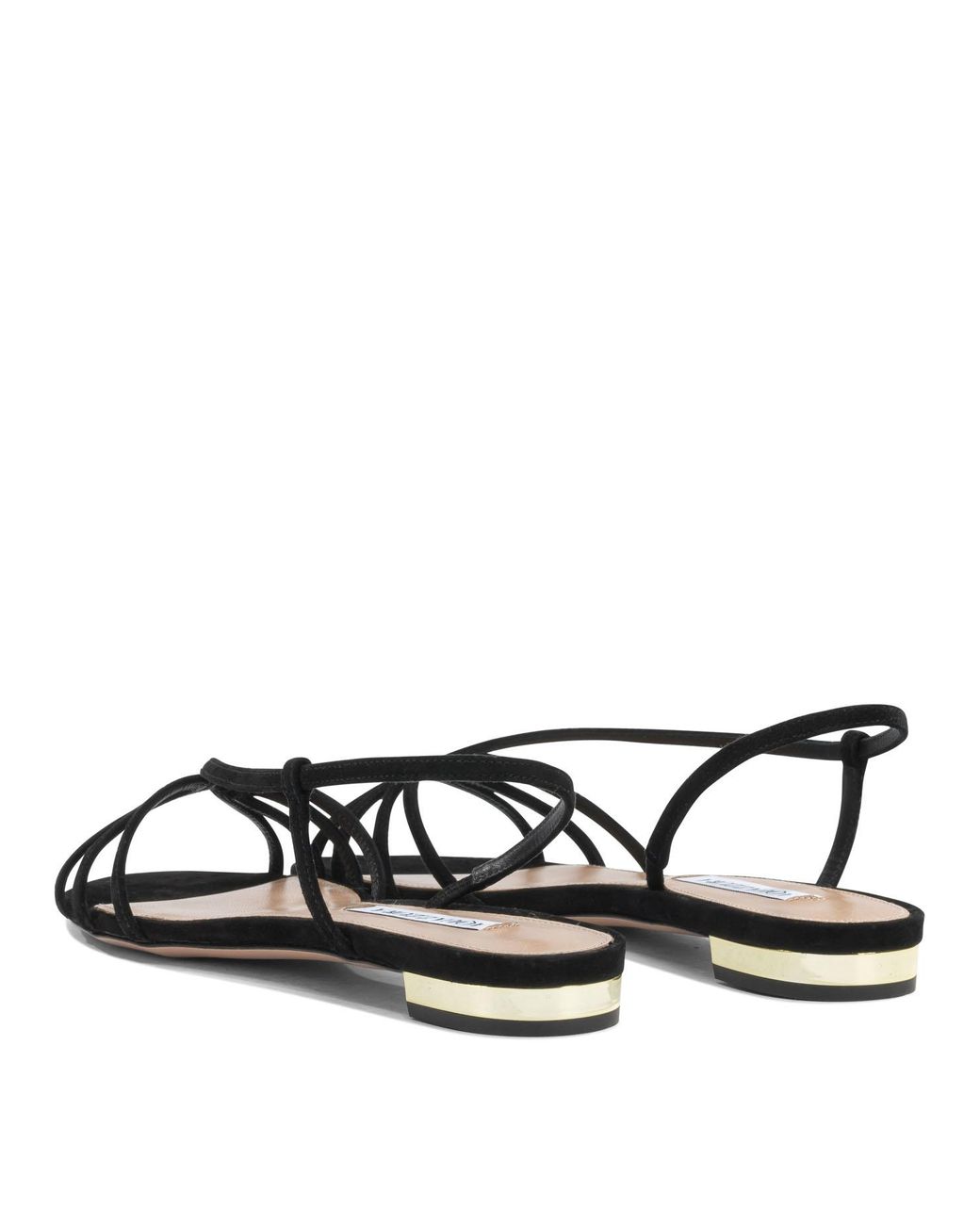 Aquazzura Black Talk To Me Low Heeled Sandals