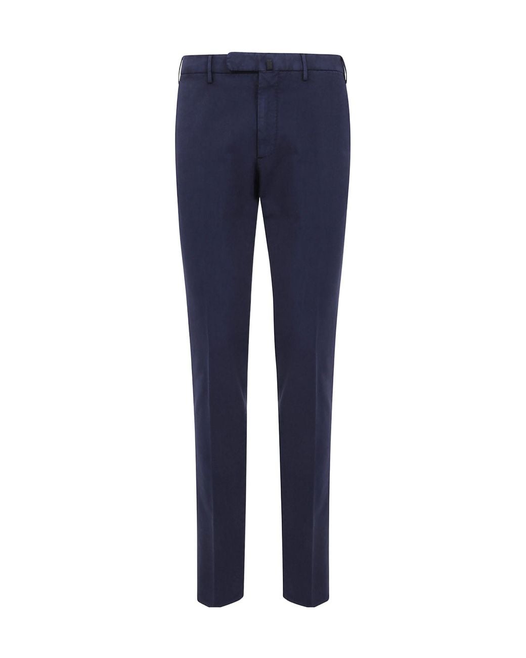 Incotex Blue Pressed-Crease Trousers for men