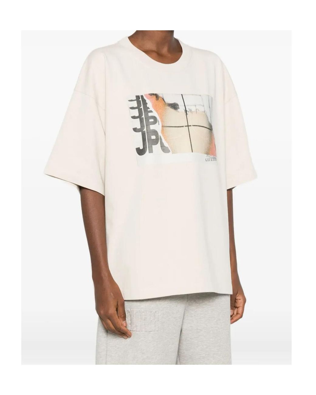 Jean Paul Gaultier White Graphic-Print T-Shirt