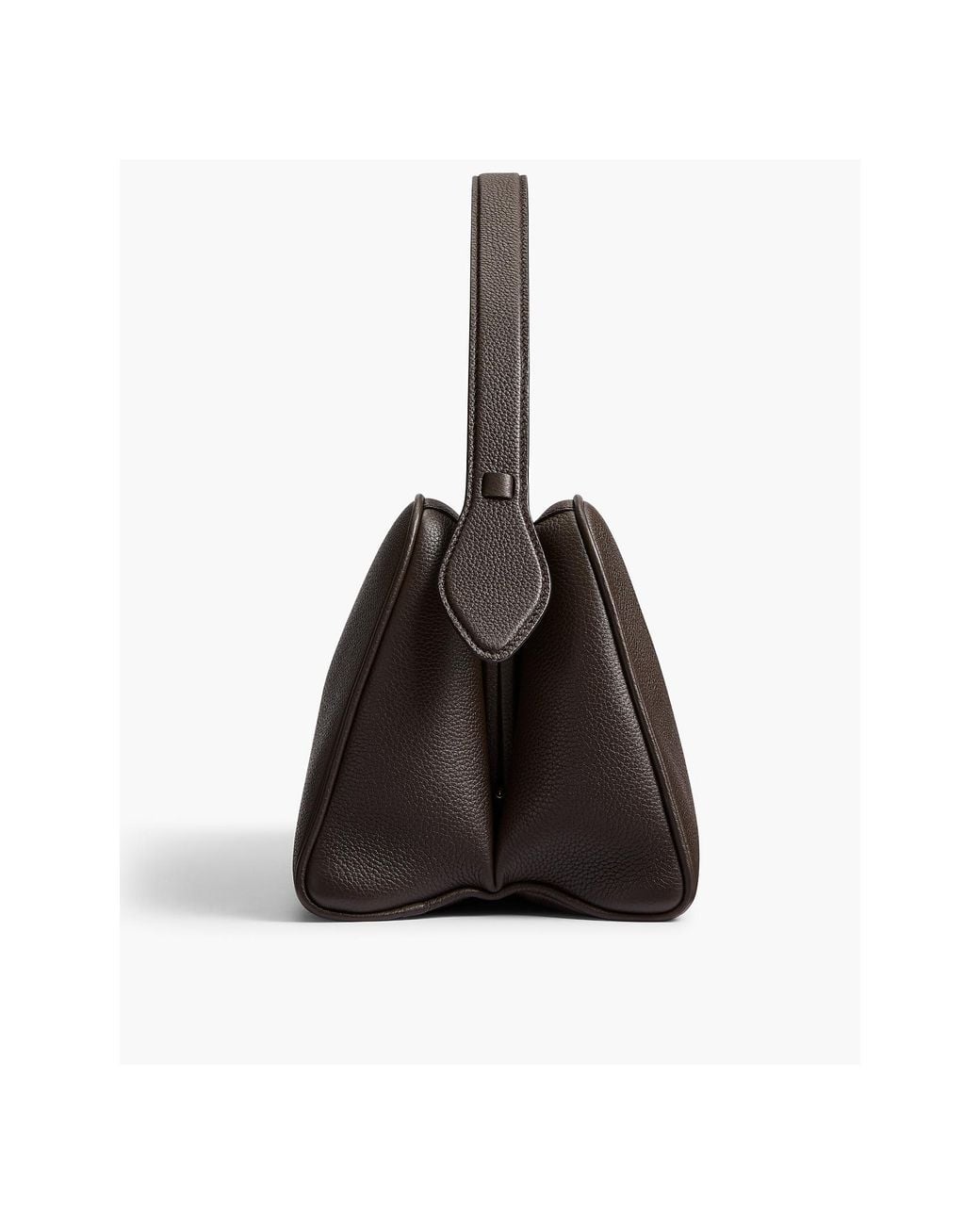 Khaite Brown Logo Top Handle Bag