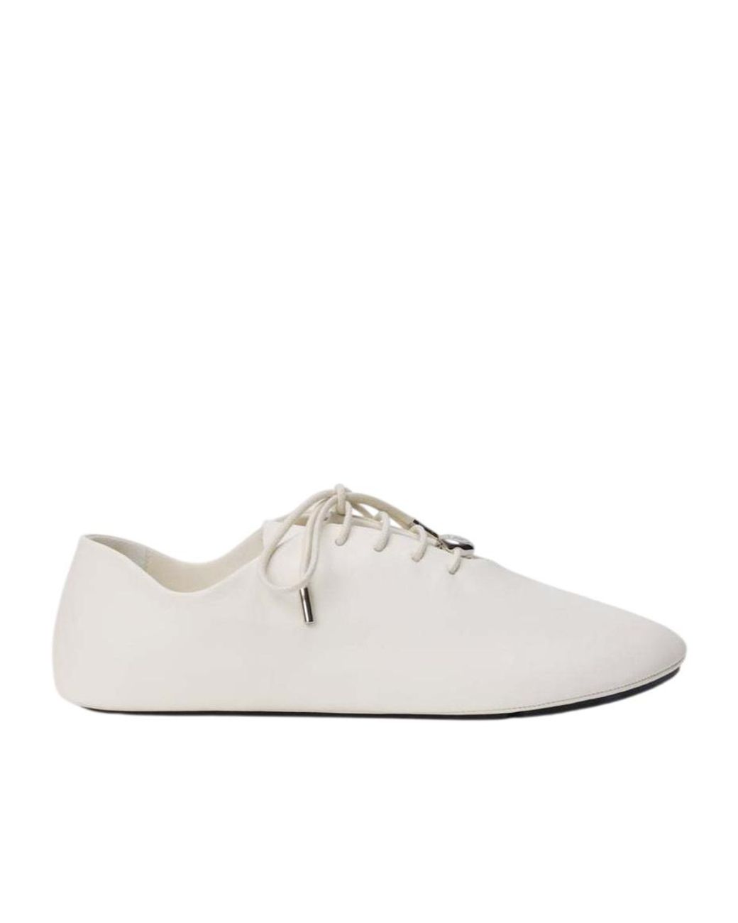 Loewe White Pebble Soft Lace-Up Shoes