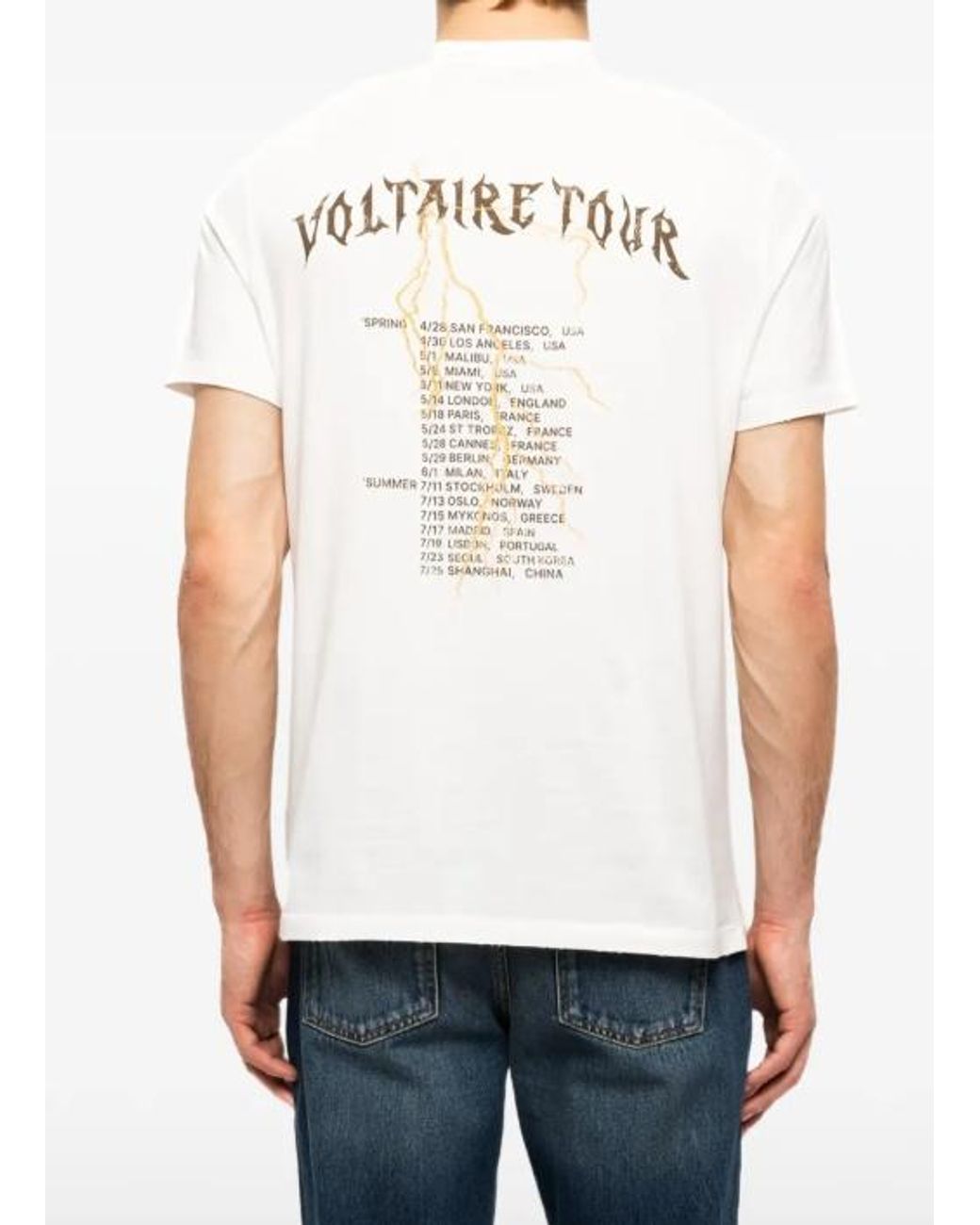 Zadig & Voltaire White Jimmy Dog Print T-Shirt for men