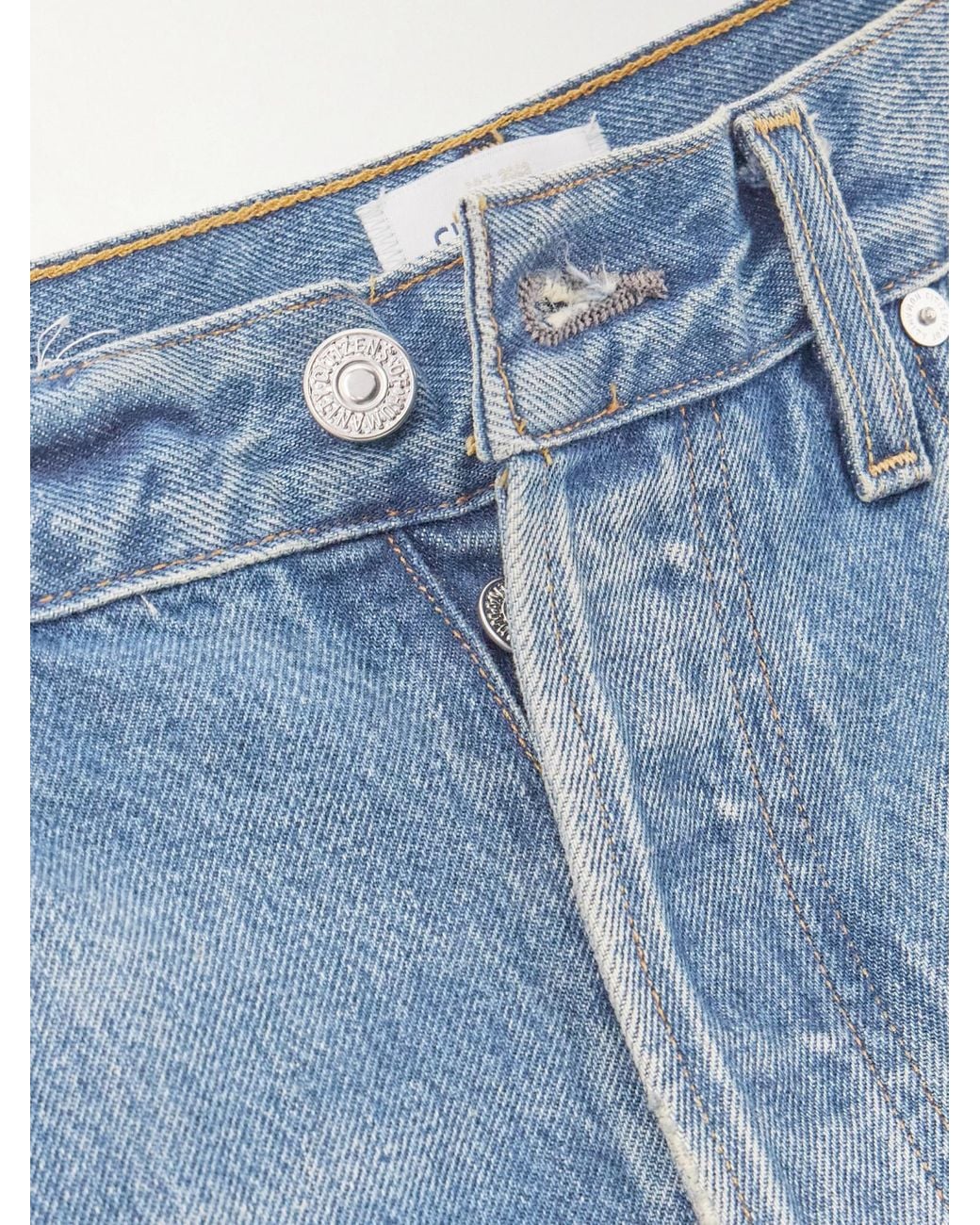 Citizens of Humanity Blue Baretta High-Rise Straight-Leg Organic Jeans