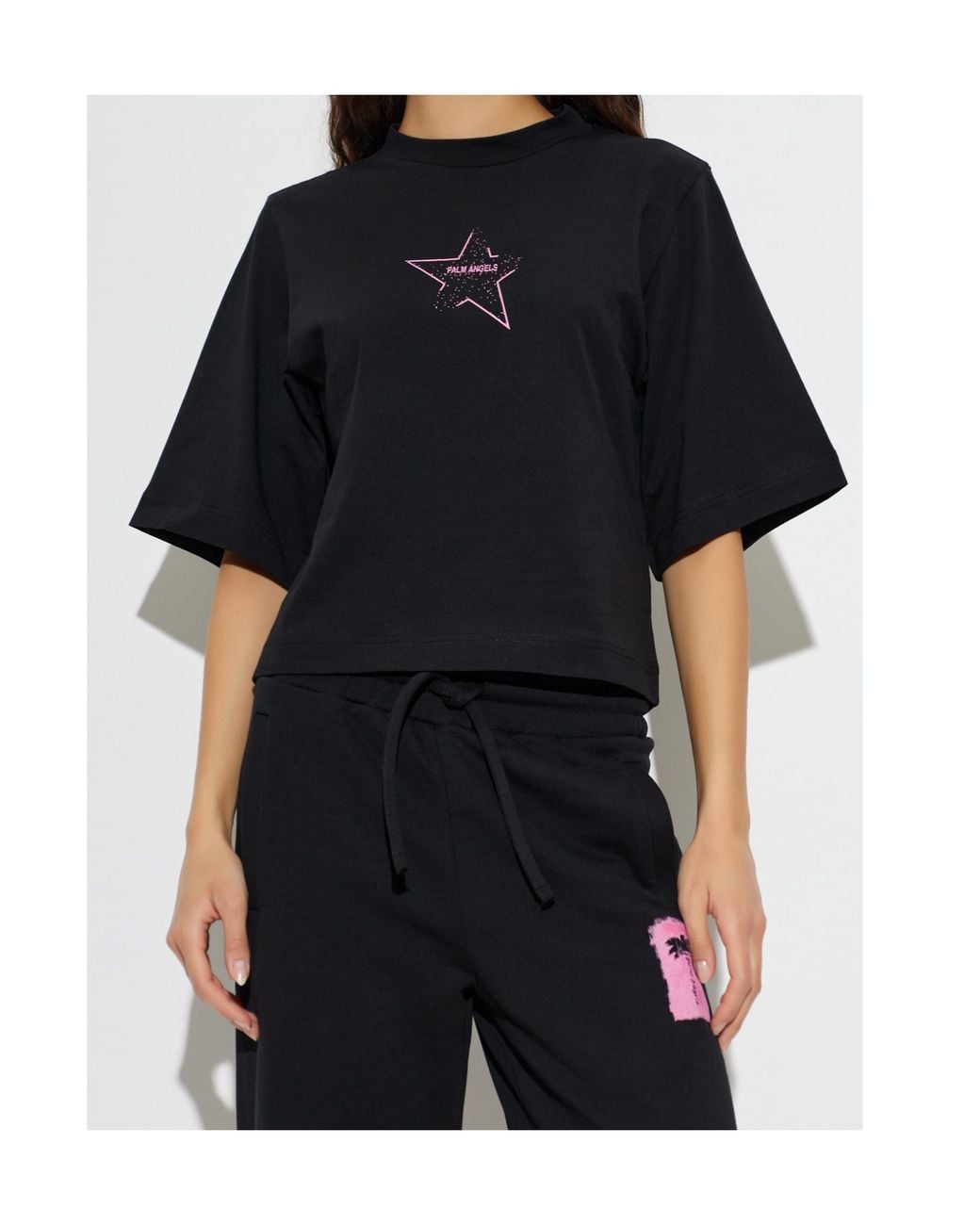Palm Angels Blue Printed T-Shirt
