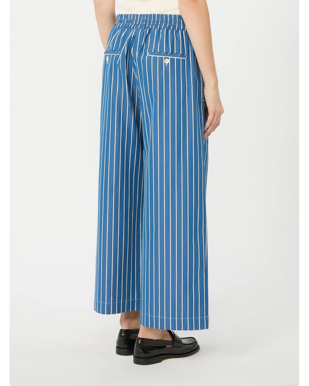 Weekend by Maxmara Blue Patterned Casual Pants