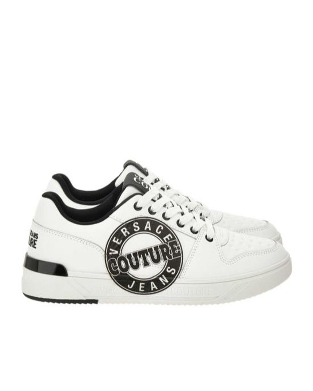 Versace Jeans White Logo-Print Sneakers for men