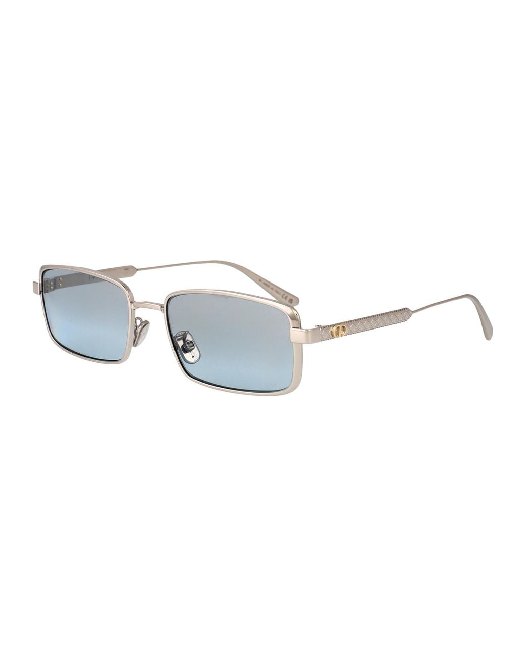 Dior White Eyewear Rectangular Frame Sunglasses