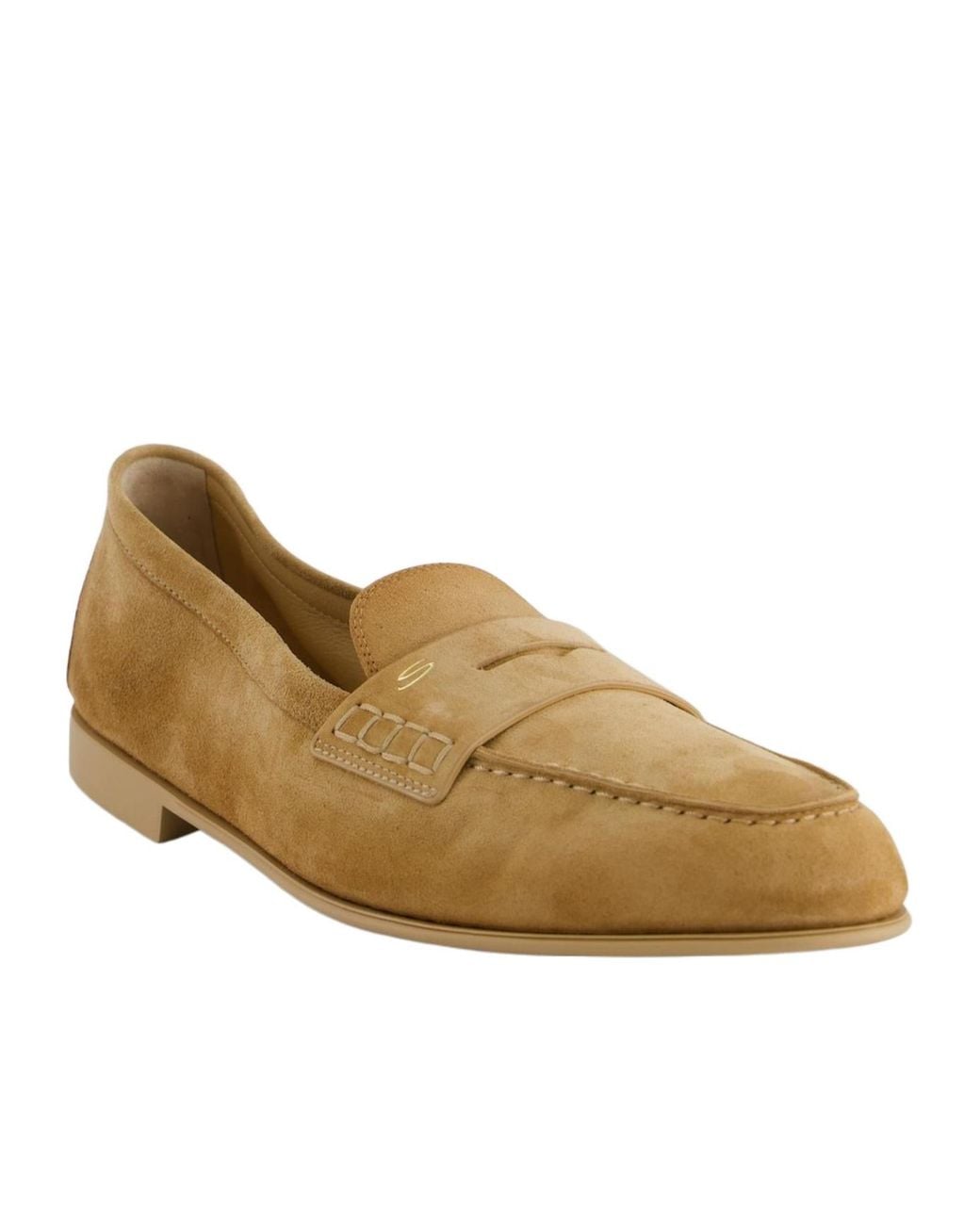 Santoni Brown Vibe Loafers