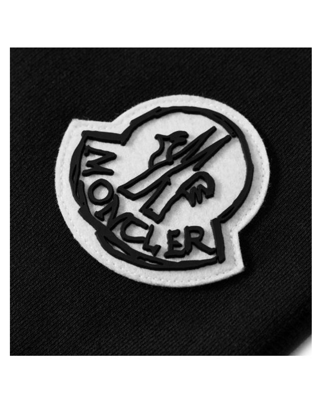 Moncler Black Logo Patch Drawstring Sweatpants for men