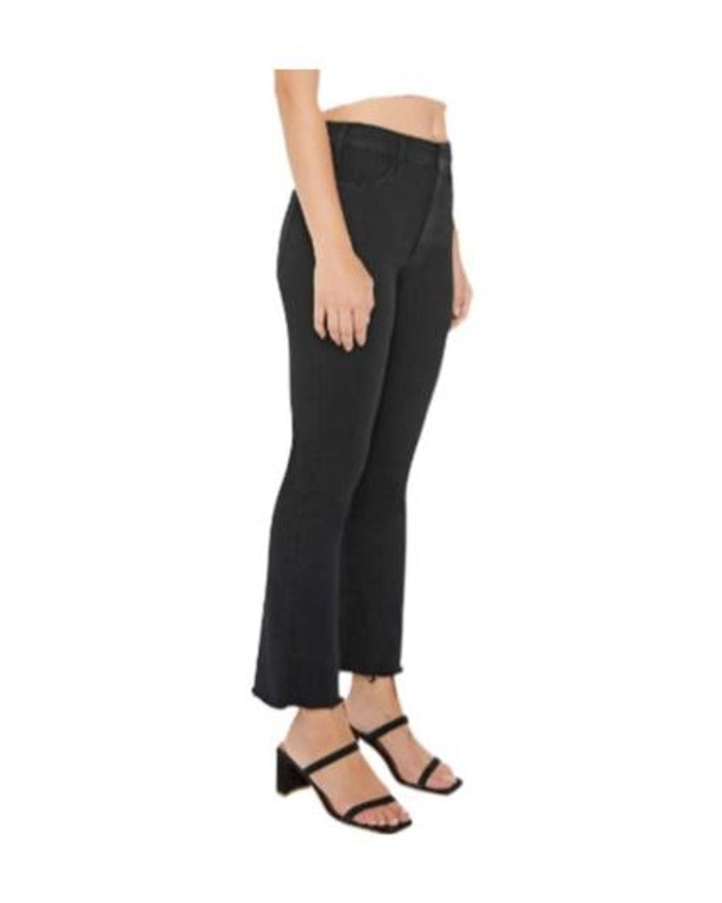 Mother Black Petites The Lil Hustler Ankle Fray Pants