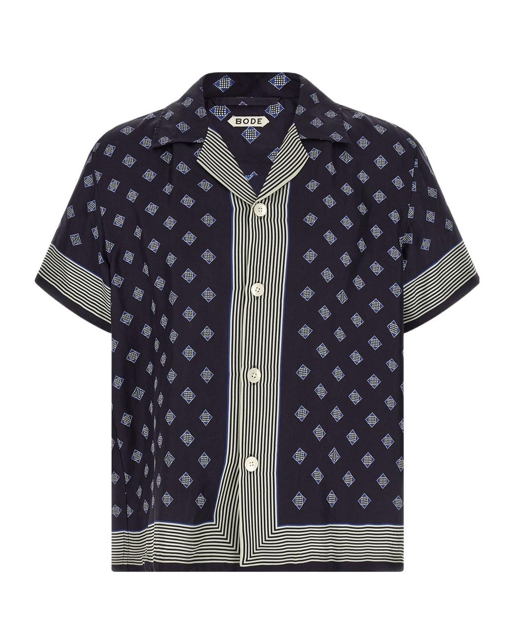 Bode Blue Printed Shirt for men