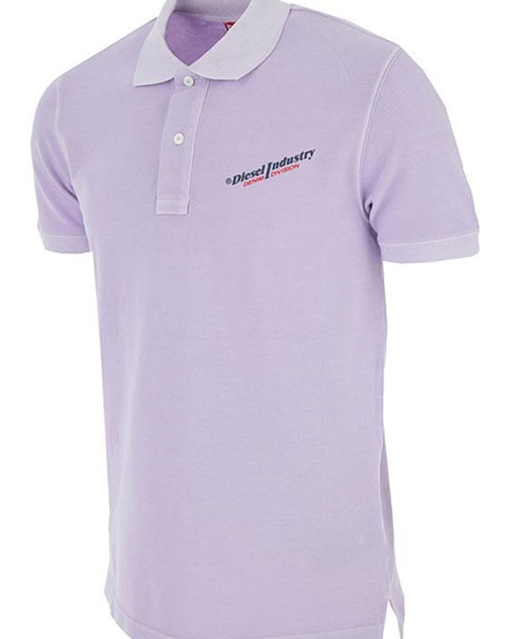 DIESEL Purple Logo-Print Short-Sleeved Polo Shirt for men
